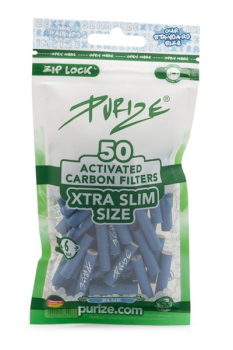 PURIZE Aktivkohlefilter XTRA Slim BLUE ø 5,9mm 50er Packung